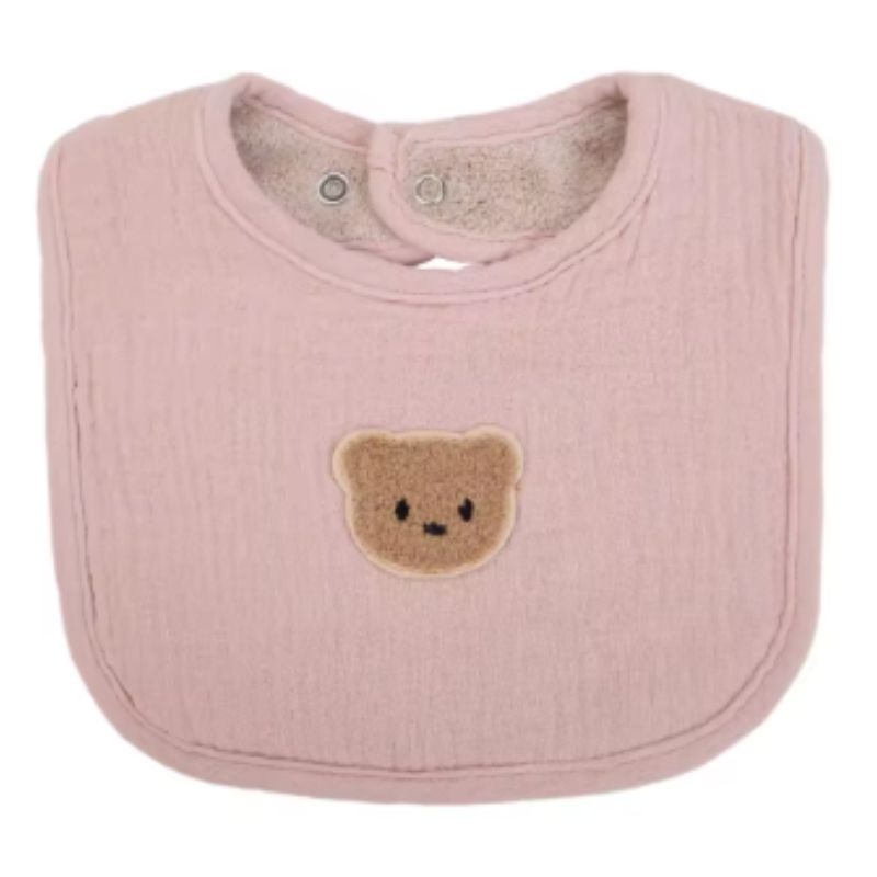 Bavoir-Bebe-ourson-variante-rose-pale
