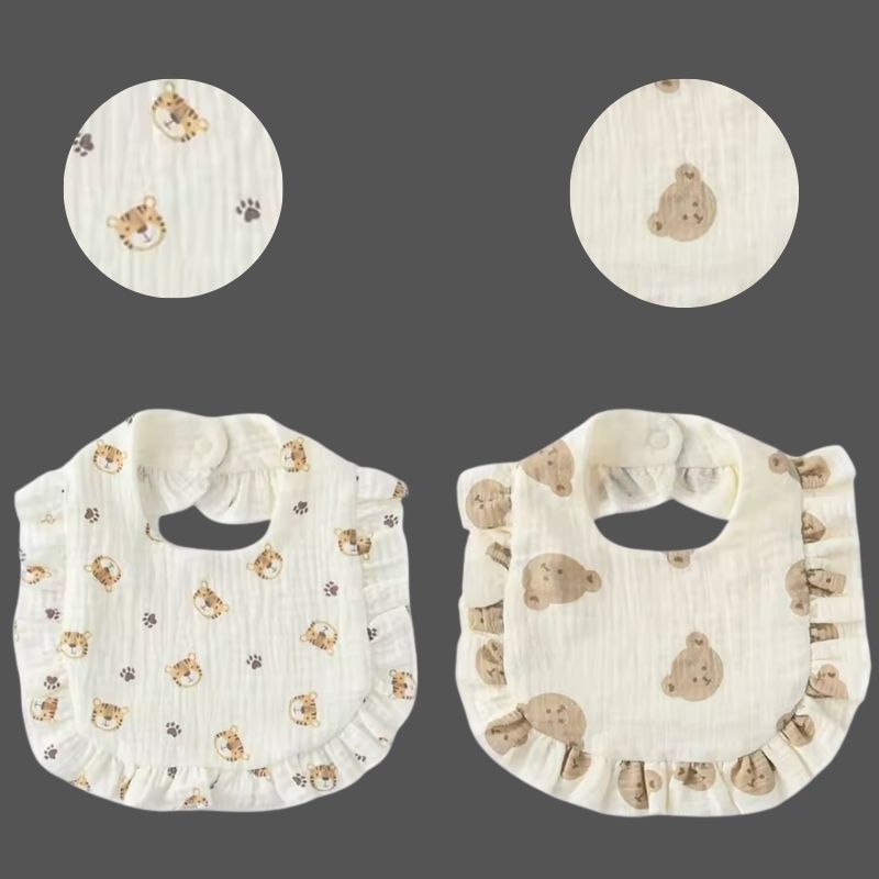 BAVOIR BÉBÉ | Cotonelle™ Lot de 2 Bavoirs