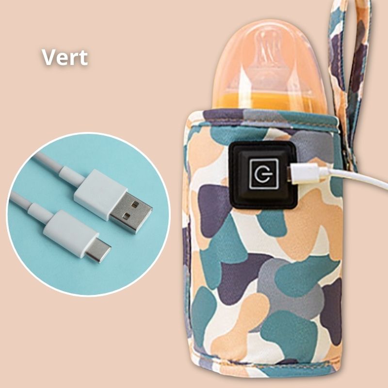 chauffe-biberon-portable-vert-pale