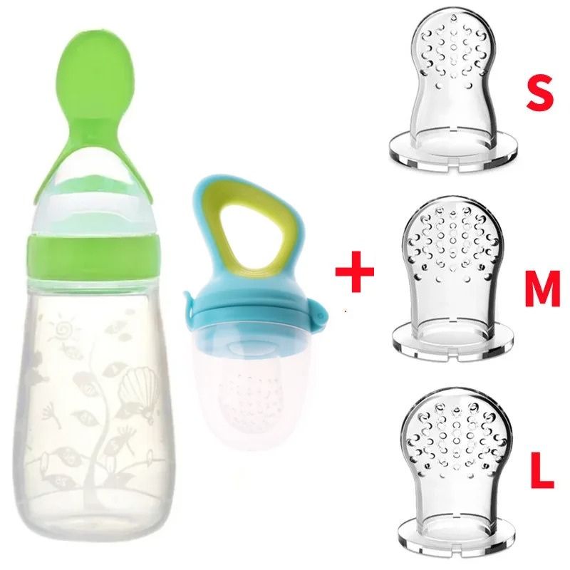 GRIGNOTEUSE BÉBÉ | BellyBoo™ Lot 1 Biberon + 1 Grignoteuse + 1 x (3 Tailles de tétines)