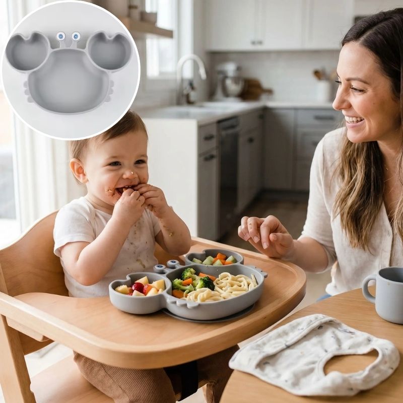 Assiette Bebe Craby gris