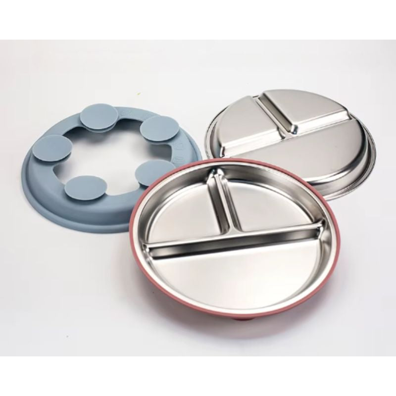Assiette bébé ventouse inox image texte 2