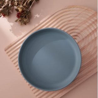 assiette bebe roundyplate variante bleue