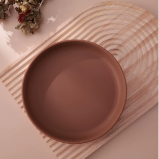 assiette bebe roundyplate variante marron