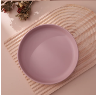 assiette bebe roundyplate variante mauve clair