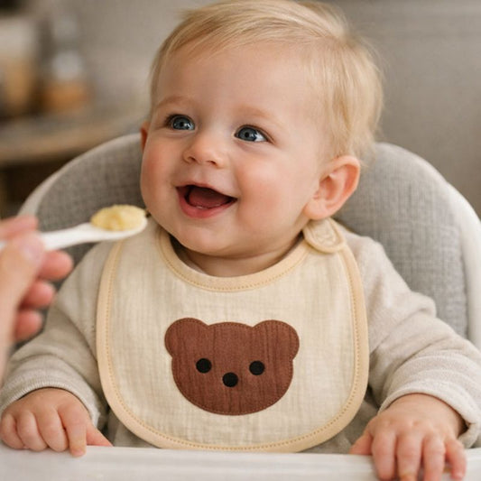 Bavoir-Bébé-gaze-bebe-mange