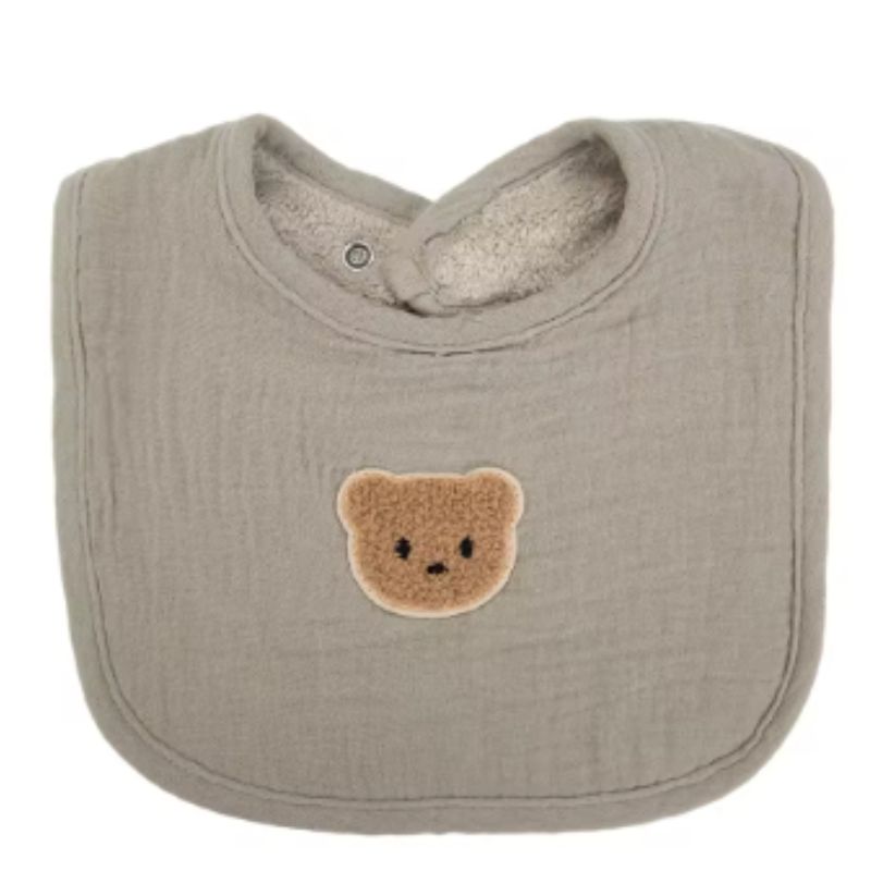 Bavoir-Bebe-ourson-variante-gris-fonce