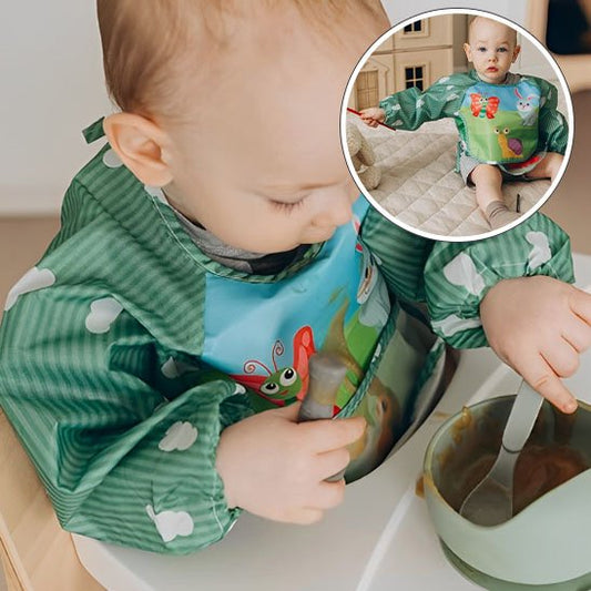 Bavoir-Manche-Longue-vert