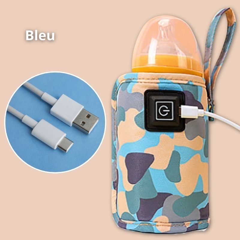 chauffe-biberon-portable-bleu-pale