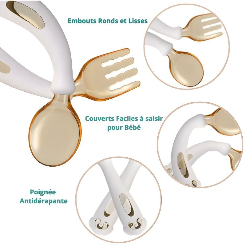 couvert pour bebe bebeliora embouts ronds
