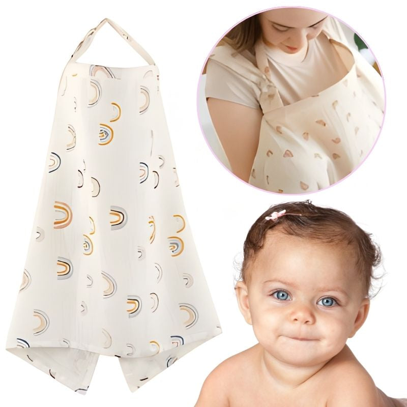 Couverture Allaitement bebe yeux bleus