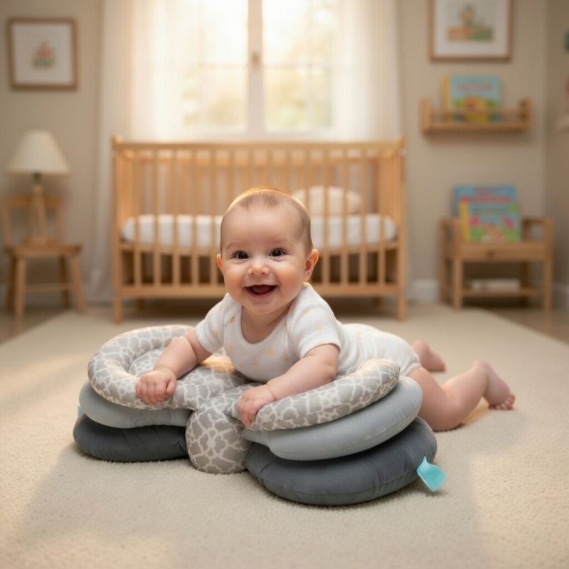 oreiller d'allaitement feuillora tummy time