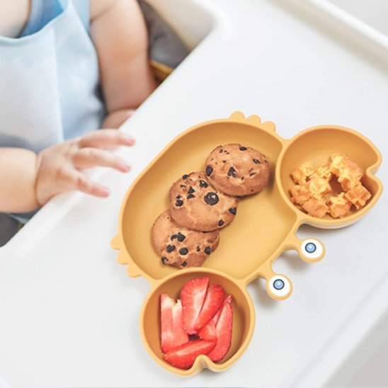 Assiette bebe crabe orange
