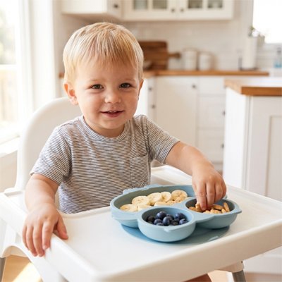 Assiette bebe ventouse avec enfant