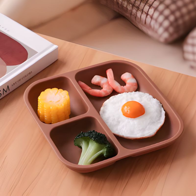 Assiette Bébé Ventouse brocolis et œuf