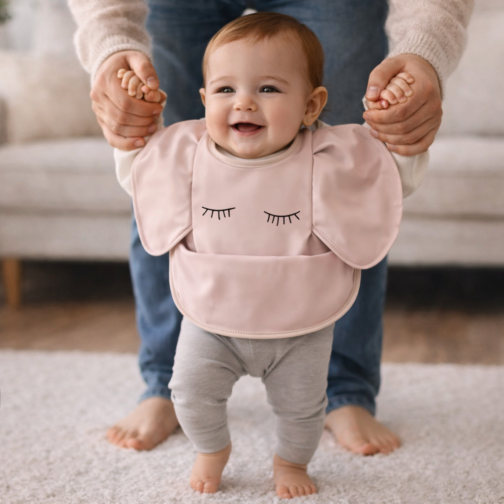 Bavoir Bebe Fille | Angeline™︎ Couleurs Unies