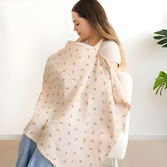 cache allaitement maman assise