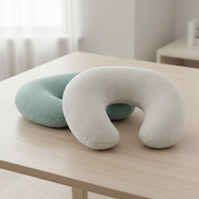Housse coussin allaitement variante verte verte